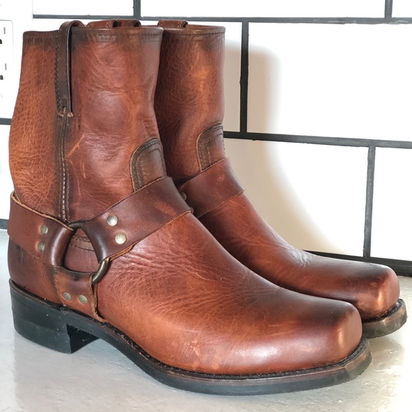 mens short harness boots
